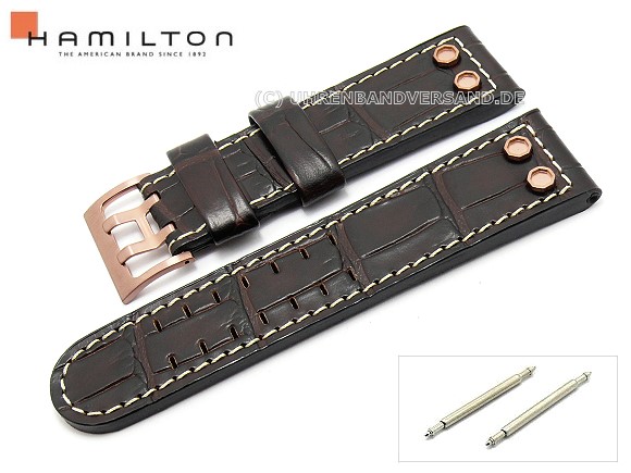 Uhrenarmband HAMILTON 24mm dunkelbraun