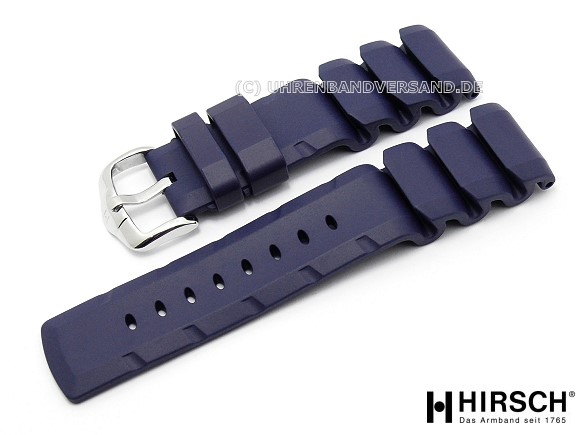 HIRSCH-Uhrenarmbänder Extreme 22mm blau Kautschuk
