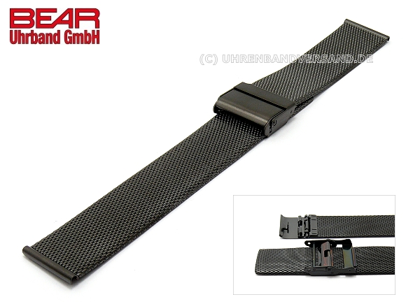 Uhrenarmband Edelstahl 20mm Milanaise