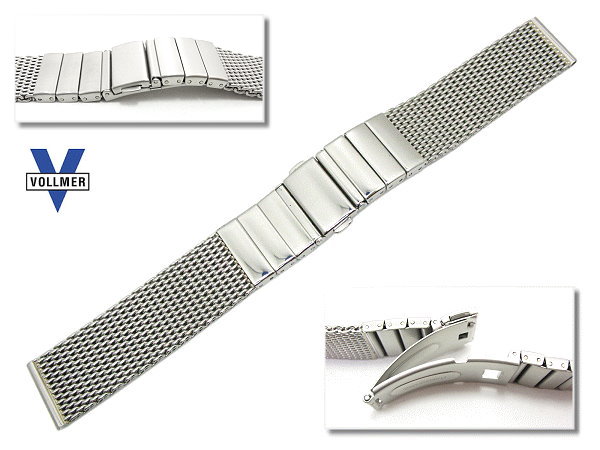 Metallarmband Edelstahl 20mm Milanaise