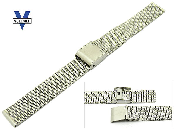 Metallarmband Edelstahl 20mm Milanaise