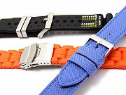 Verschiedenste Uhrenarmbänder aus Synthetik