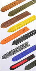 Great selection of watch bands or watch straps from famous european producers...