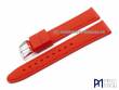Uhrenarmband 18mm rot Silikon abgen&auml;ht von Piero Magli (Schlie&szlig;enansto&szlig; 16 mm)