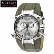 JUBIL&Auml;UMSAUKTION: Alarm-Chronograph Edelstahl Ziffernblatt silber von Sector