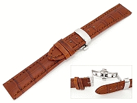 leather watch band with clasp