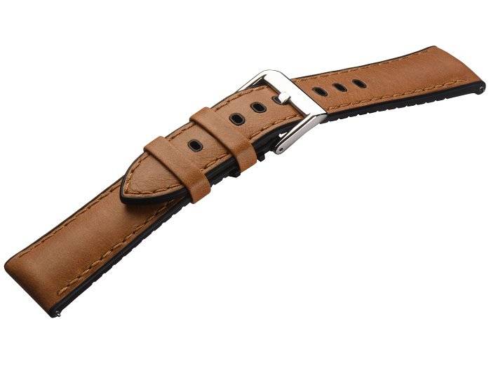 Torbollo Leren horlogebandje, vintage horlogeband van zacht Horween leer, uniseks, 18 mm / 20 mm / 22 mm, handgemaakte horlogeband met snelsluiting, 18mm
