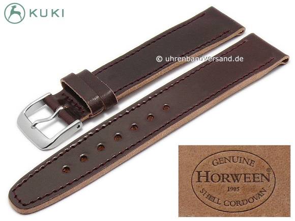 Shell Cordovan Pferdelederuhrenband FLUCO Nature Vintage Beige Wahl 284174774035