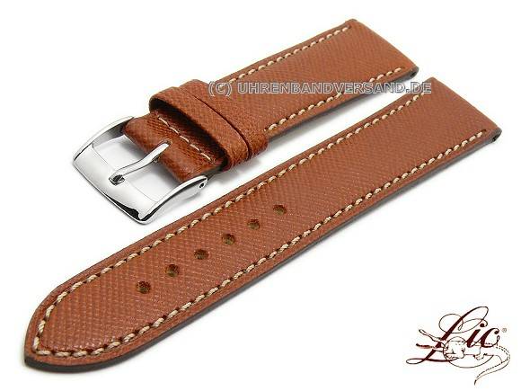 Echt Strauß Uhrenarmband Modell Strauß-Chrono Grau-WN 20 Mm