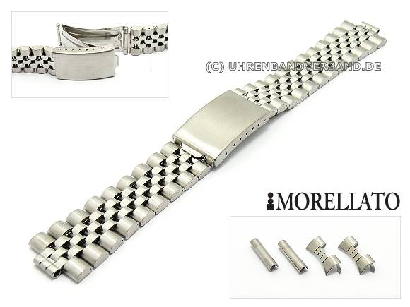 Bracelet Montre Acier Inox Bicolore Argent/or - Largeur 19mm, Fermoir Déployant Osco - NEUF