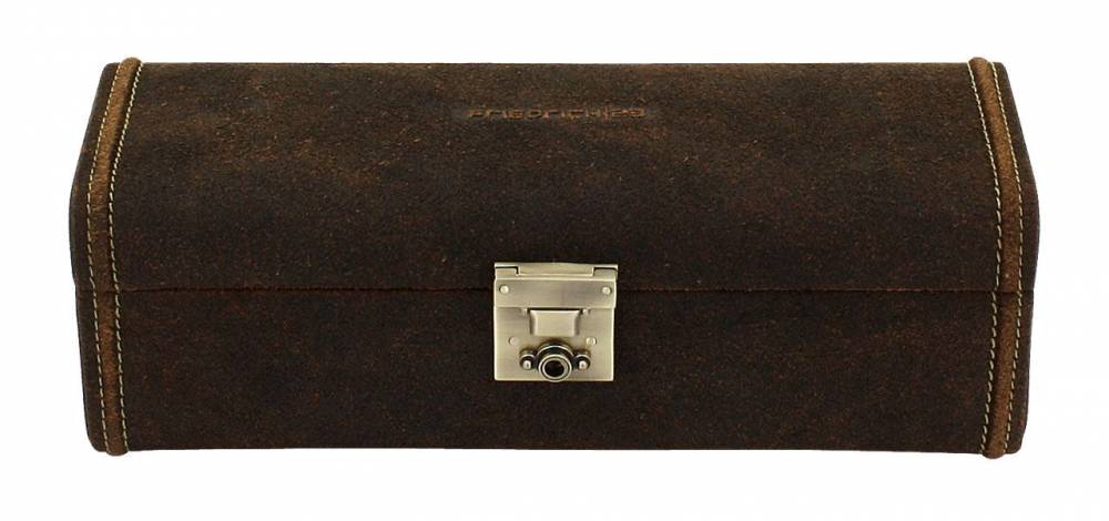 Friedrich|23 Uhrenkoffer Cubano - Edler Echtleder-Kasten Für 8 Uhren Mit Schloss