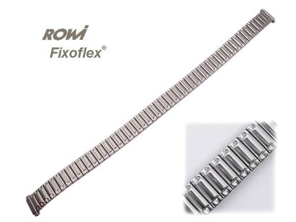Bracelet De Montre Rowi Fixoflex En Acier Inoxydable Doré - Largeur 8mm - Neuf Vintage (sans étiquette)