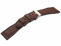 Uhrenarmband Aviator New 21mm dunkelbraun Leder Aviator-Look