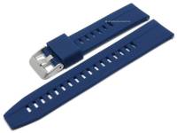 Uhrenarmband AcKKB023 20mm navyblau Silikon glatt mit