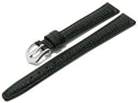 Uhrenarmband CsLB39 11mm schwarz Leder gepraegt abgenaeht