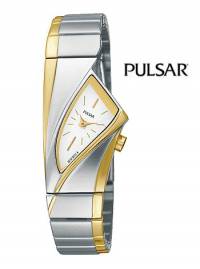 Extravagante Damenuhr Edelstahl bicolor teilweise poliert von Pulsar