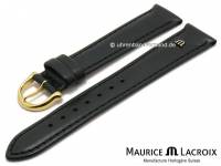 Uhrenarmband Original MAURICE LACROIX Ml-LC2812 19mm schwarz Leder