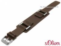 Original Ersatz-Uhrenarmband 20mm dunkelbraun Leder mit