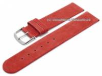 Uhrenarmband He-LB86 20mm rot Leder velourartig flach