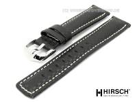 HIRSCH XL Uhrarmband Carbon Style – Schwarz/Weiß, 22 Mm | Carbon-Optik Für Herrenuhren