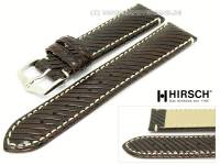 Premium Uhrenarmbänder von HIRSCH extravagant 22mm dunkelbraun