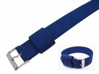 Uhrenarmband aus Synthetik 20mm dunkelblau Durchzugsband