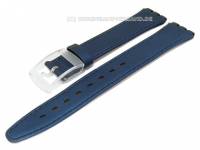 Uhrenarmband für Swatch Skin 17mm blau-metallic Synthetik/Leder glatt