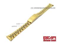 Edelstahl-Uhrband 14mm teilweise poliert vergoldet von BEAR