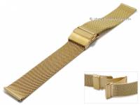 Uhrenarmband Mo-MB460 22mm Milanaise goldfarben Schnellwechsel