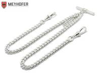 Taschenuhrkette Luzenberg Sterling Silber Rundpanzer Double Albert