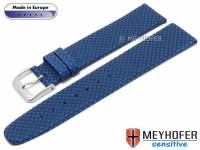 Uhrenarmband Texarkana 22mm dunkelblau Synthetik/Textil-Optik