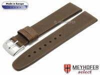 Uhrenarmband L (lang) Foggia 24mm dunkelbraun Leder Vintage-Look