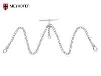 Taschenuhrkette Rheinau silberfarben Metall Rundpanzer Double