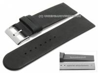 16mm Uhrenarmband Aus Kalbsleder – Schwarz, Made In Germany, Mit Dornschließe
