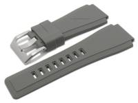 Uhrenarmband ScKB26 26mm grau Silikon glatt matt fuer Bell Ross