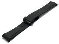 Uhrband ScKB172 20mm schwarz Silikon schwarz Faltschliesse pass