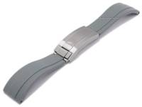 Uhrenarmband ScKB14 21mm grau Kautschuk mit Faltschliesse passend