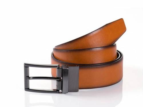 ABVERKAUF: Business Lederg�rtel -Siena- Wendeg�rtel hellbraun/schwarz von Monti - Gr��e 90 (Breite ca. 3,5 cm) - Bild vergr��ern 