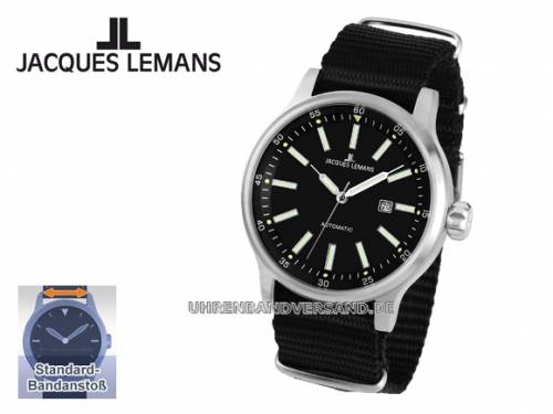 ABVERKAUF: Automatik-Herrenuhr Ziffernblatt schwarz im Aviator-Look von Jacques Lemans (*JL*HU*) - Bild vergr��ern 