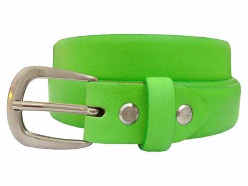 Hochwertiger Damen-Lederg�rtel MADE IN ITALY hellgr�n bombiert - Gr��e 100 (Breite 2,5 cm) - Bild vergr��ern 