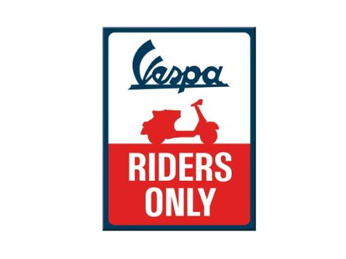 Deko-Magnet -Vespa - Riders Only- Retro-Style von Nostalgic-Art - Bild vergrern 