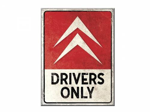Deko-Magnet -Citroen - Drivers Only- Retro-Style von Nostalgic-Art - Bild vergrern 