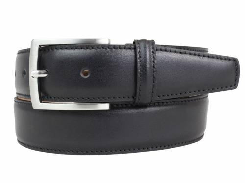 Eleganter Anzugg�rtel klassisches Design schwarz - Gr��e 95 (Breite 3,5 cm) - Bild vergr��ern 