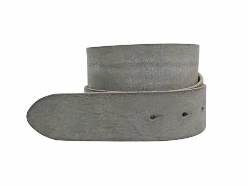Sportiver Lederg�rtel MADE IN ITALY OHNE Schlie�e Schraub-System d.grau Used-Vintage-Look - Gr��e 100 (Breite ca. 4 cm) - Bild vergr��ern 
