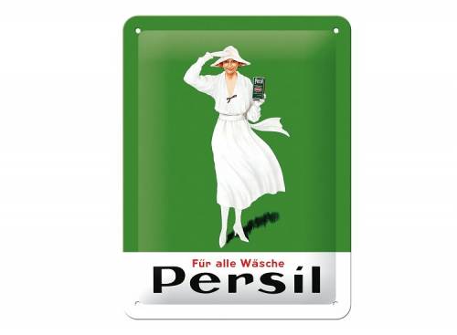 Deko-Blechschild / Retro-Reklameschild -Persil - Wei�e Dame Gr�n 1922- gr�n/wei� 20 x 15cm von Nostalgic-Art - Bild vergr��ern 