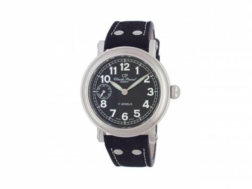 ABVERKAUF: Mechanische Herrenuhr UNITAS Handaufzug Ziffernblatt schwarz von Claude Pascal (*CL*HU*) - Bild vergr��ern 