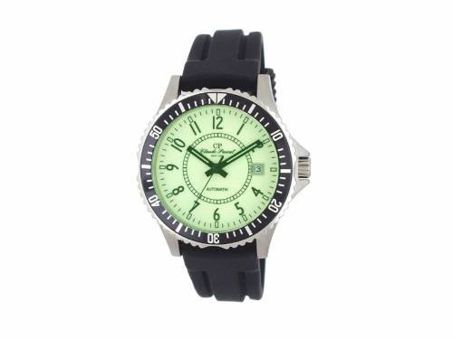 ABVERKAUF: Sportliche Automatik-Herrenuhr Ziffernblatt gr�n von Claude Pascal (*CL*HU*) - Bild vergr��ern 