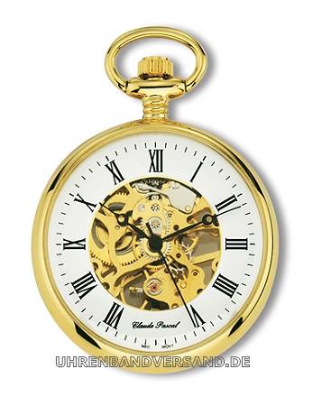 Mechanische Lepine-Taschenuhr goldfarben teilweise skelettiert von Claude Pascal (*CL*TU*) - Produktbild 