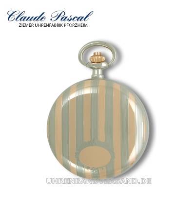 Mechanische Savonette-Taschenuhr bicolor silber/ros�gold von Claude Pascal (*CL*TU*) - Produktbild 