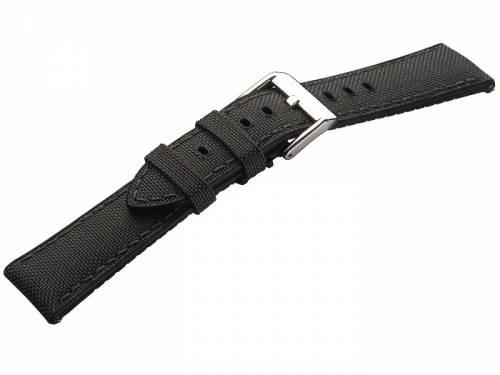 Hybrid-Uhrenband -Max Endurance Sport- 22mm schwarz CORDURA/Silikon mit EASY-CLICK von STAILER (Schlieenansto 20 mm) - Bild vergrern 